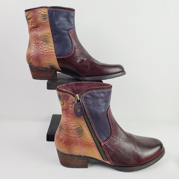 Spring Step L'Artiste Erminia Zippered Booties Sz 6 - Picture 4 of 9